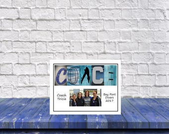 Team Picture Dive Coach, Team Coach Gift, Dive Photo Team Gift, Dive, Photo Gift, End of Year Gift, Personalized Diver Gift for Coach,Diving