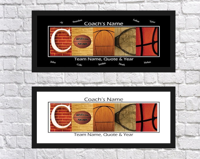 Basketball Coach Sign, Retirement Gift ,Alphabet Art Sign, Basketball Coach Gift - Best Coach Gift, Coaches CD3