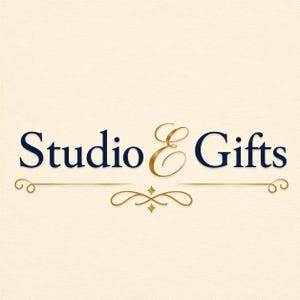 a logo for a business called "Studio & Gifts".