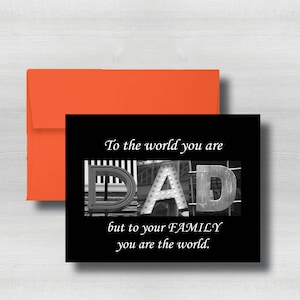 Tarjeta del Día del Padre, Arte con Letras, Arte del Alfabeto, Regalo para el Mejor Papá del Mundo, Regalo para Él, Regalo de Hijo, Padrastro, Papá Extra, Mejor Papá