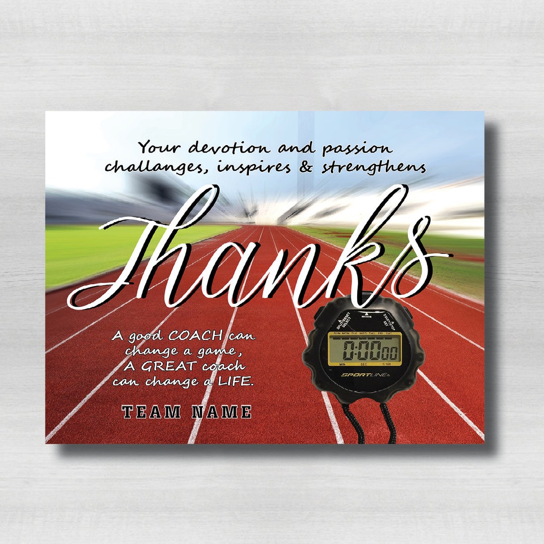 Personalized Track Coach Gift, A Good Coach Can Change a Game, a Great