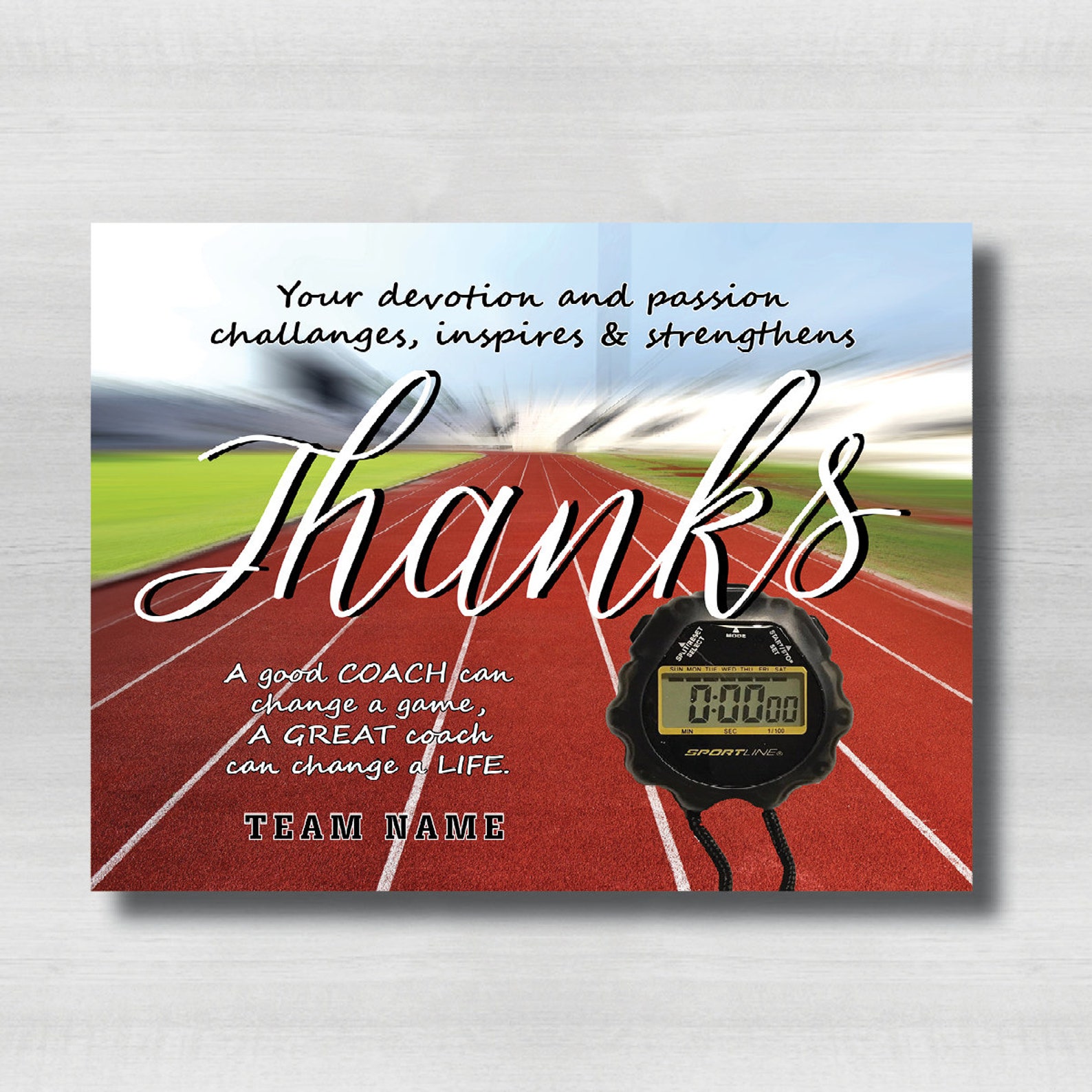Personalized Track Coach Gift A Good Coach Can Change a Game Etsy