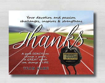 Personalized Track Coach Gift, A good coach can change a game, a great coach can change a life, Track and Field, Runner, Team Gift Party