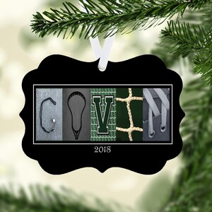 Lacrosse Name Ornament, Lacrosse Ornament, Lacrosse Gift, Custom Gift, Team Gift, Athlete Gift, Sports Gift, Custom Ornament, Lacrosse,
