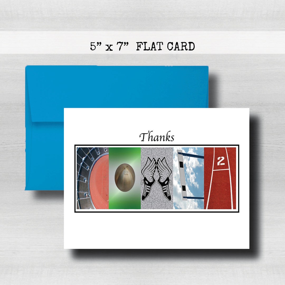 Personalized Track Coach Thank You Card, Coaches Card,retirement Cards, Custom Track and Field