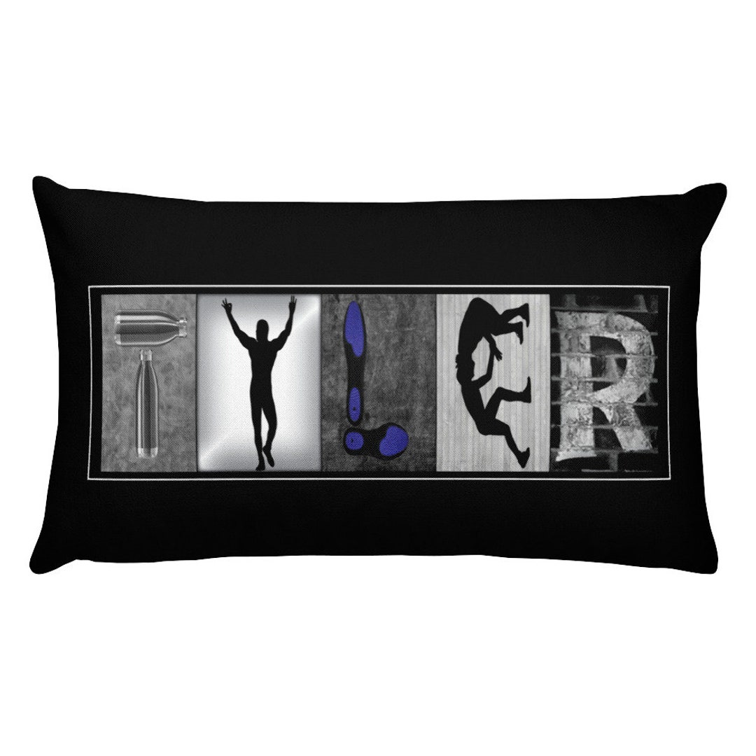 Wrestling Name Pillow, Custom Pillow, Name Pillow, Lumbar Pillow
