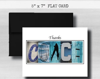 Dive Coach Thank You Card, Diver Gift, Coaches Gifts, Best Team Card, Retirement, Swimmer, Swimming, Note Cards, Stationery, COC17