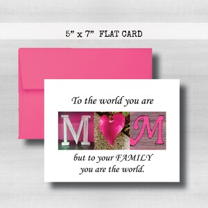 Cartão de feliz dia das mães, cartão de criança, presentes de mãe, cartão de futura mamãe, cartões de primeiro dia das mães, comemoração, para o mundo você é mãe