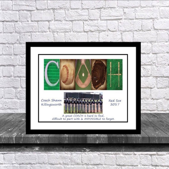 Team Picture Baseball Coach, Team Coach Gift, Baseball Photo Team Gift, Team Photo Gift, End of Season Gift, Personalized Gift, Novelty Sign