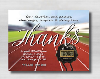 Personalized Track Coach Gift, A good coach can change a game, a great coach can change a life, Track and Field, Runner, Team Gift Party