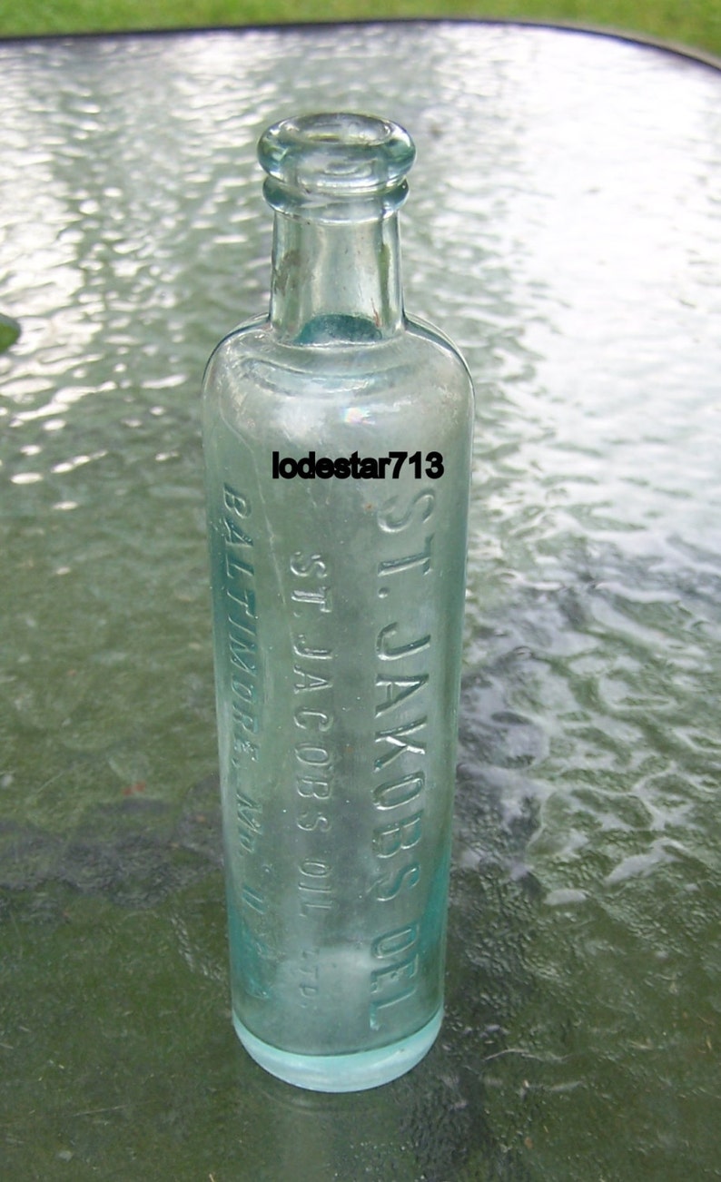Old Bottle St Jacobs Oil St Jakobs Oel Antique Bottle Old Etsy