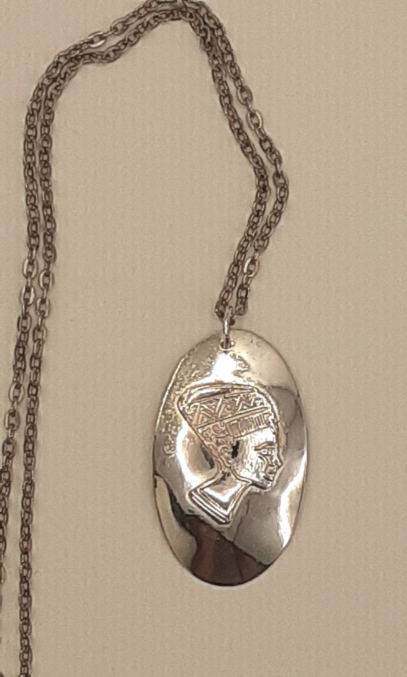 Mexican Silver Nefertiti Pendant