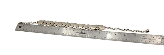 Vntg Signed D’Arland Triangular Link Choker, Silv… - image 8