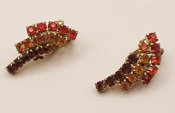 Unsigned "Kramer" Autum Colored Circlet Pin Set, … - image 3