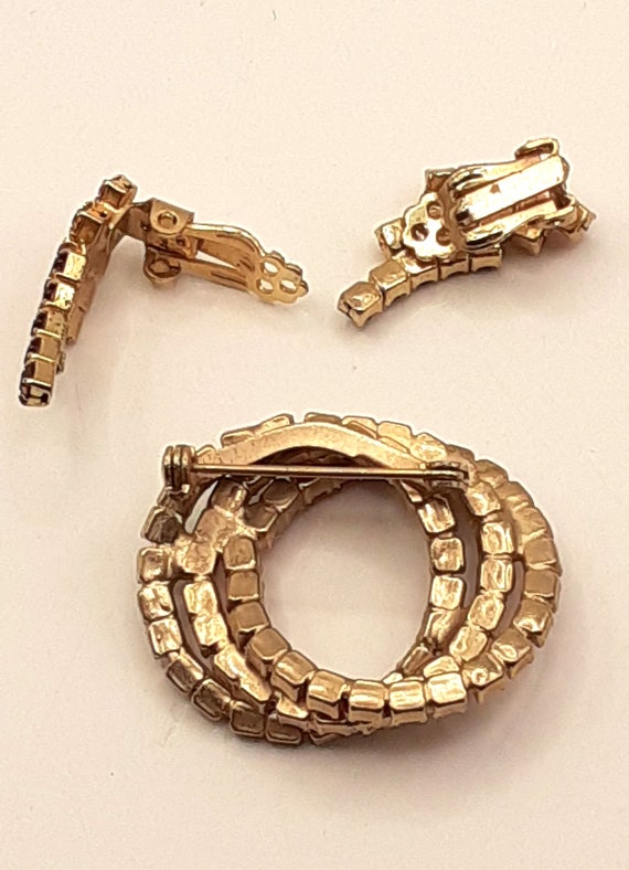 Unsigned "Kramer" Autum Colored Circlet Pin Set, … - image 4