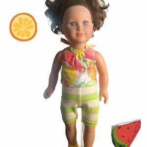 Doll Citrus Halter Short Set for 18&quot; Dolls