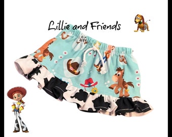 Character Print Doll Skirt: Western Cow Print, Fits 18" Dolls