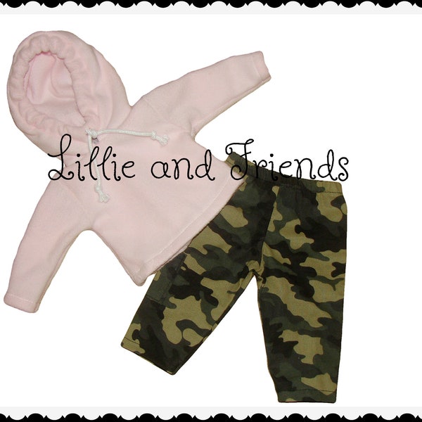 Hoodie and Camo Pant Set for 18" Dolls