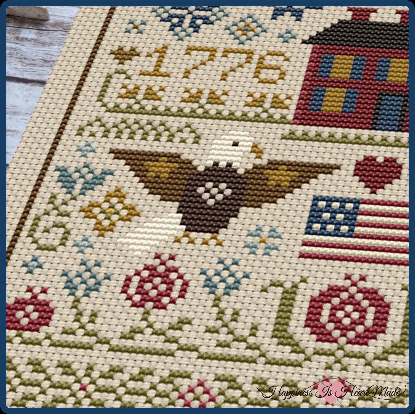 Patriotic Cross Stitch Pattern 250th Anniversary Cross Stitch PDF ...