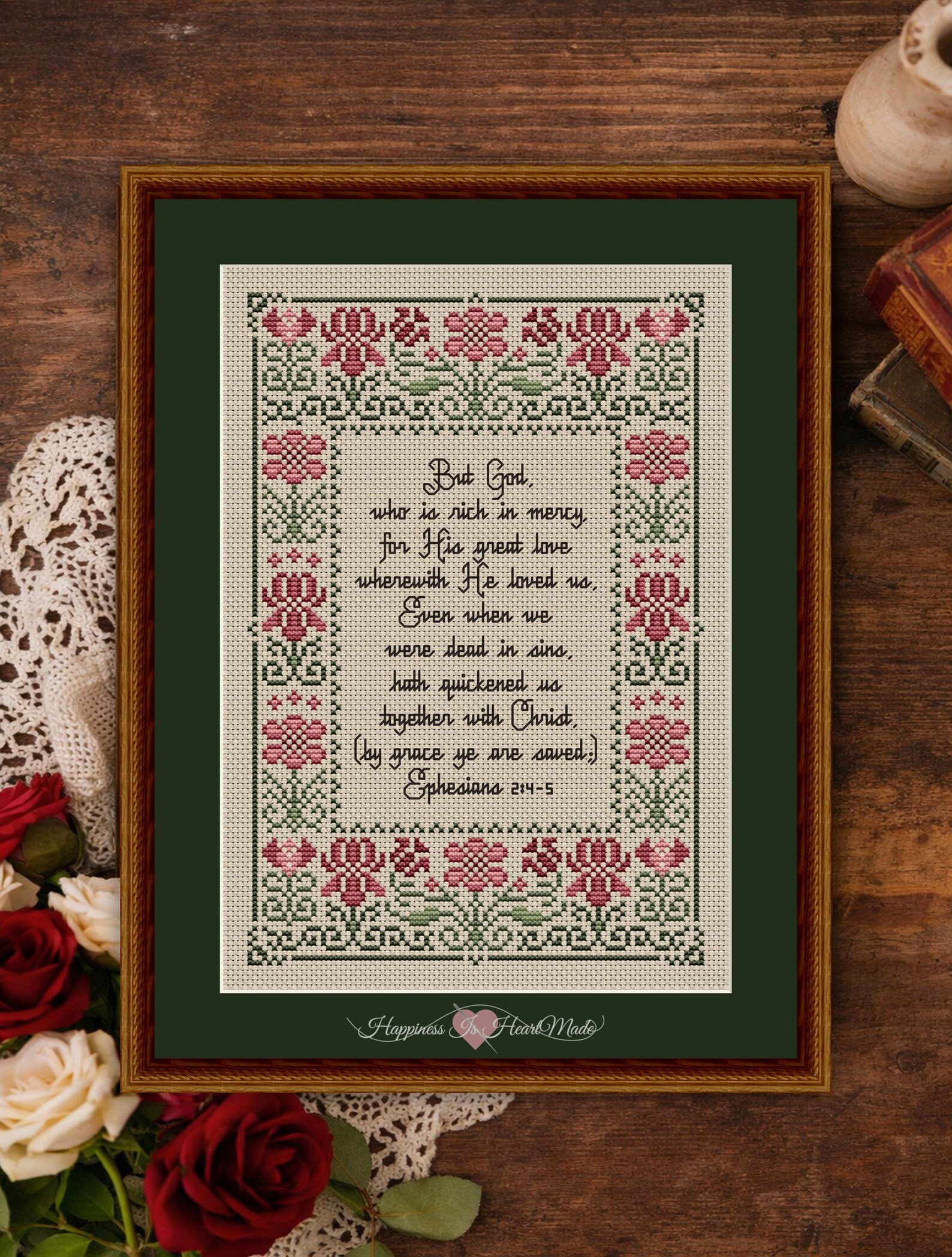 Bible Verse Cross Stitch Pattern PDF Christian Cross Stitch Sampler ...