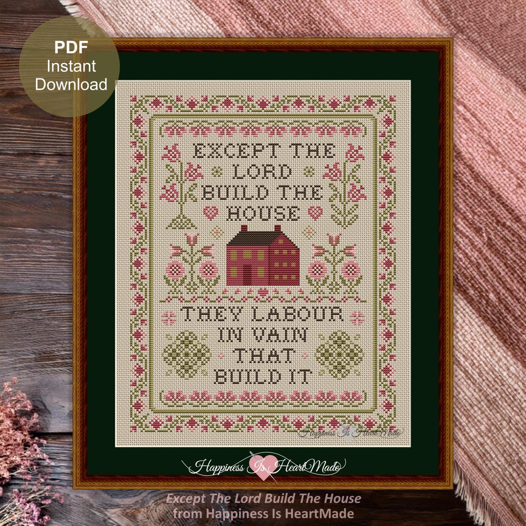 Bible Verse Cross Stitch Pattern Christian Cross Stitch PDF Download ...