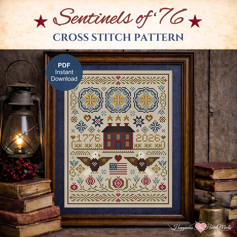 Patriotic Cross Stitch Pattern 250th Anniversary Cross Stitch PDF ...