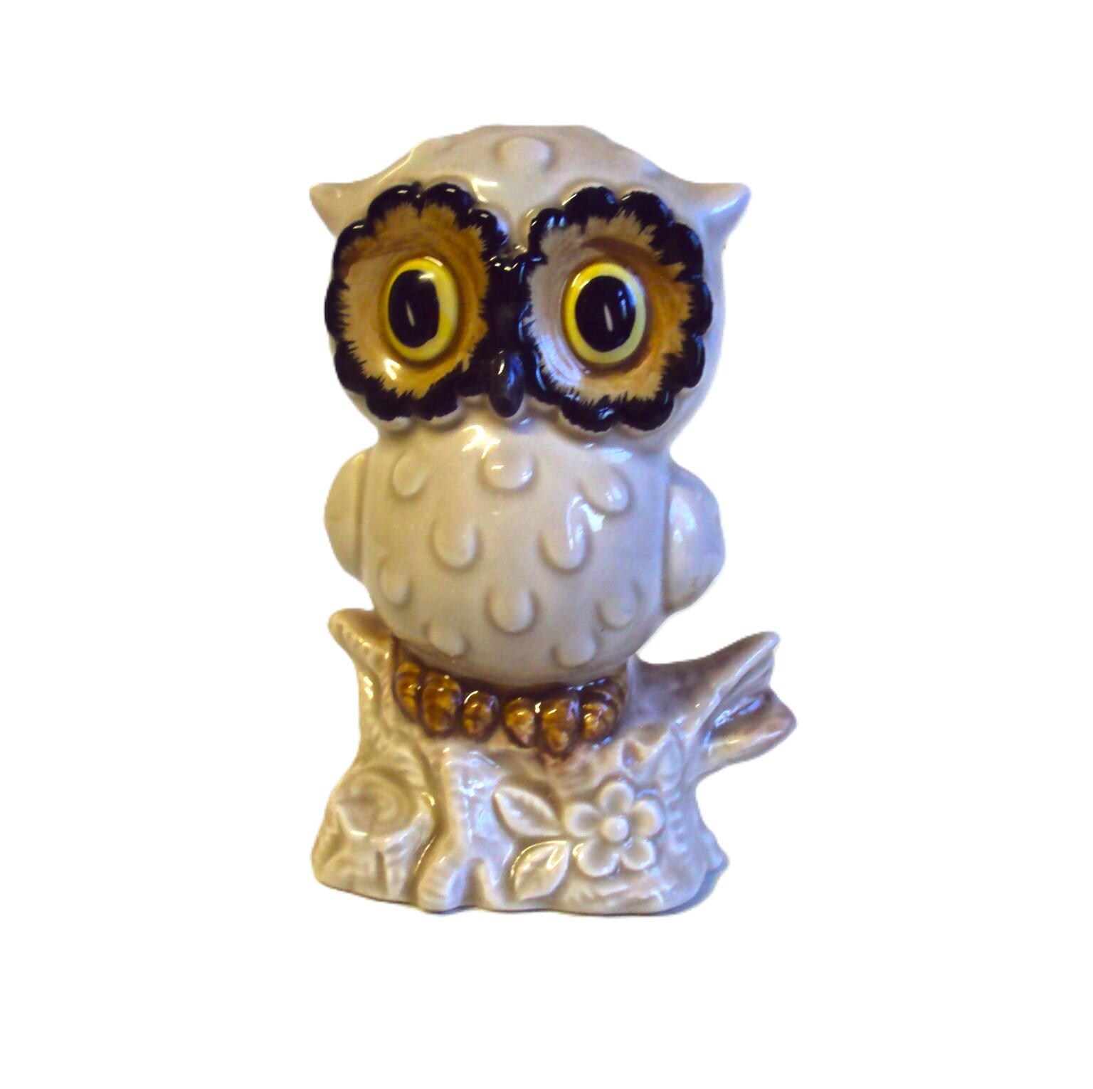 1970 年代の陶器製のフクロウを象った貯金箱。 - Etsy 日本