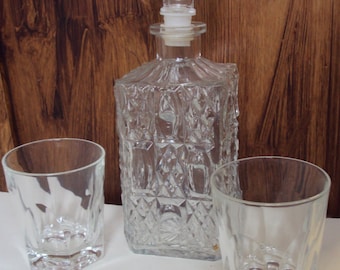 Service à Whisky Vintage – Années 70 – Verres Verts – Lot Sans Marque