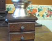 Rare large coffee grinder or condiments dating from the 1970s.