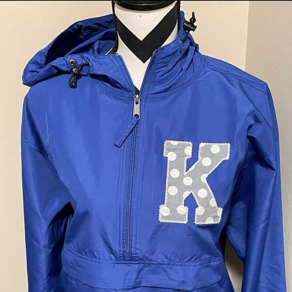 Embroidered rain jacket, lightweight pullover jacket, KY windbreaker, Women’s Kentucky jacket, ky rain jacket,