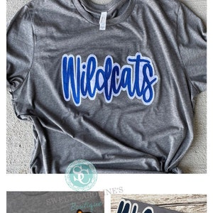 Custom Wildcats Shirt, Personalized Wildcats, Embroidered shirt, Wildcats, Kentucky Shirt, School Spirit shirt, Game Day, School mascot