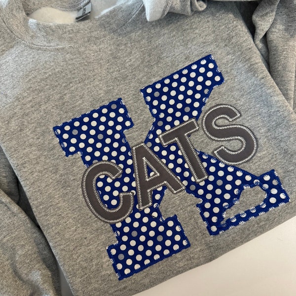 Kentucky Block K polka dot sweatshirt | CATS sweatshirt | Embroidered sweatshirt | State of Kentucky | Polka Dot  | Kentucky Shirt