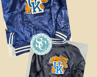 Kentucky Bomber jacket, Varsity bomber jacket, Satin jacket, baseball jacket