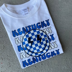 Kentucky Shirt | Retro Kentucky Tshirt | Game Day t shirt | Vintage Shirt | Kentucky Sweatshirt| Smiley face |