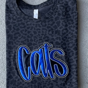 Cats T-shirt, Adult, Youth, Toddler, Wildcats, Black Leopard t shirt, Kentucky shirt, Ky shirt, glitter, Applique, Kentucky tee