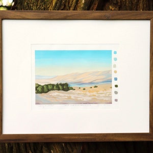 Wandern auf Wolken Kunst • Druck • Gouache Malerei Landschaft große Sand Dünen Nationalpark Colorado Berg Dekor Colorado Sand Dünen Poster