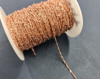 1 metre x Tarnish Resistant Rose Gold Plated Twisted Singapore Link Chain #L221443