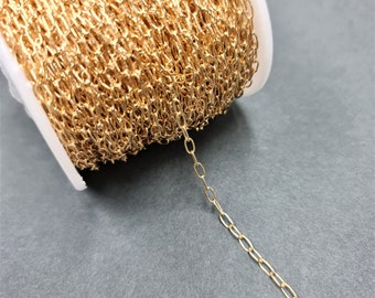 1 metre x Tarnish Resistant Rose Gold Plated Twisted Singapore Link Chain #L221443