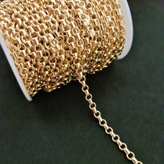 1 x Metre 5mm Tarnish Resistant Gold Plated Decorative Chain #CBRAD61