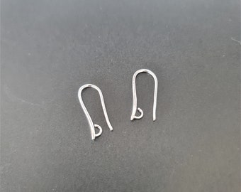 3 pair x 20mm Tarnish Resistant Silver Plated French Earring Hooks