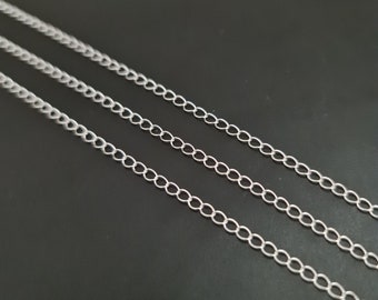 1 x Metre 4mm 925 Silver Extension Chain