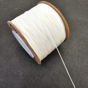 Nylon Mala Thread 0.8mm White 120m Roll