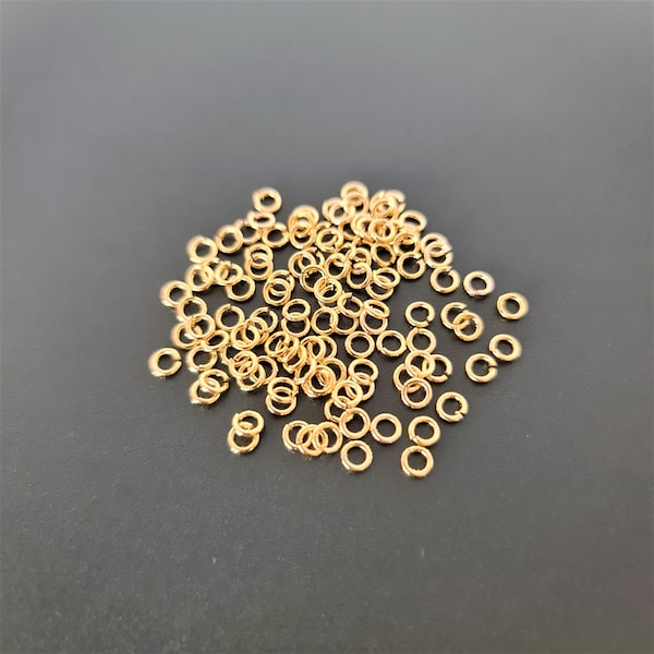 5 grams x 4mm Tarnish Resistant Gold Plated Jump Rings