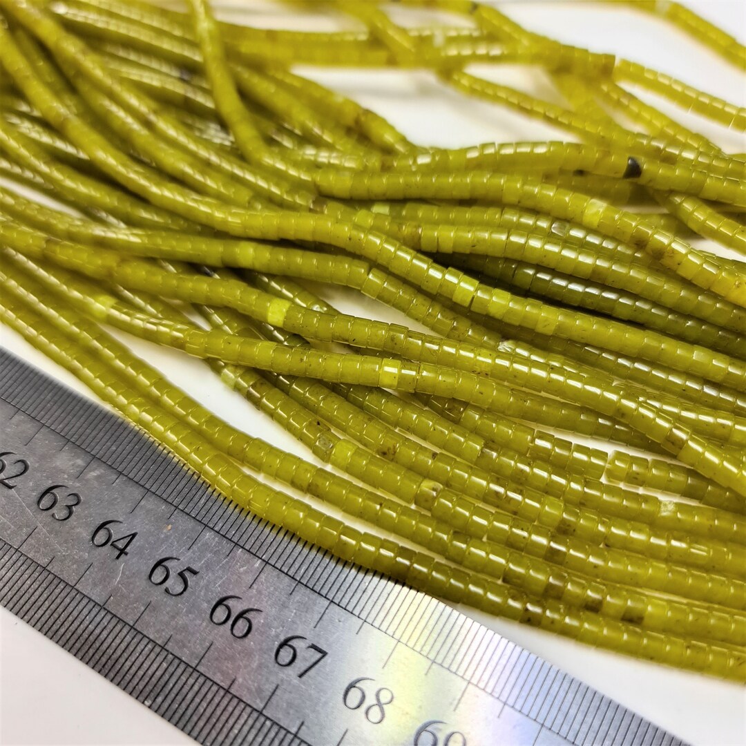 Heishi Southern Light Jade Stone Strand Etsy UK