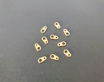 50pc x 7mm Tarnish Resistant Gold Plated Clasp Tag Ends