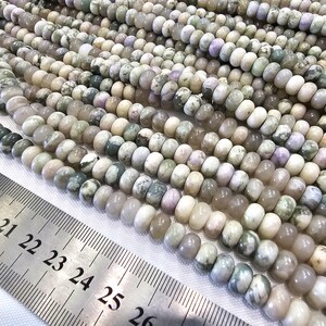 Peace Jade 8x5mm Rondelle Natural Gemstone Bead Strand
