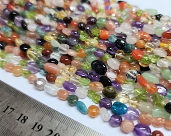 1 x Mixed Gemstone Nugget Stone Strand