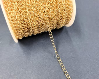 Extension Chain 4mm 1 Metre Gold Plated Tarnish Resistant #CXFT95