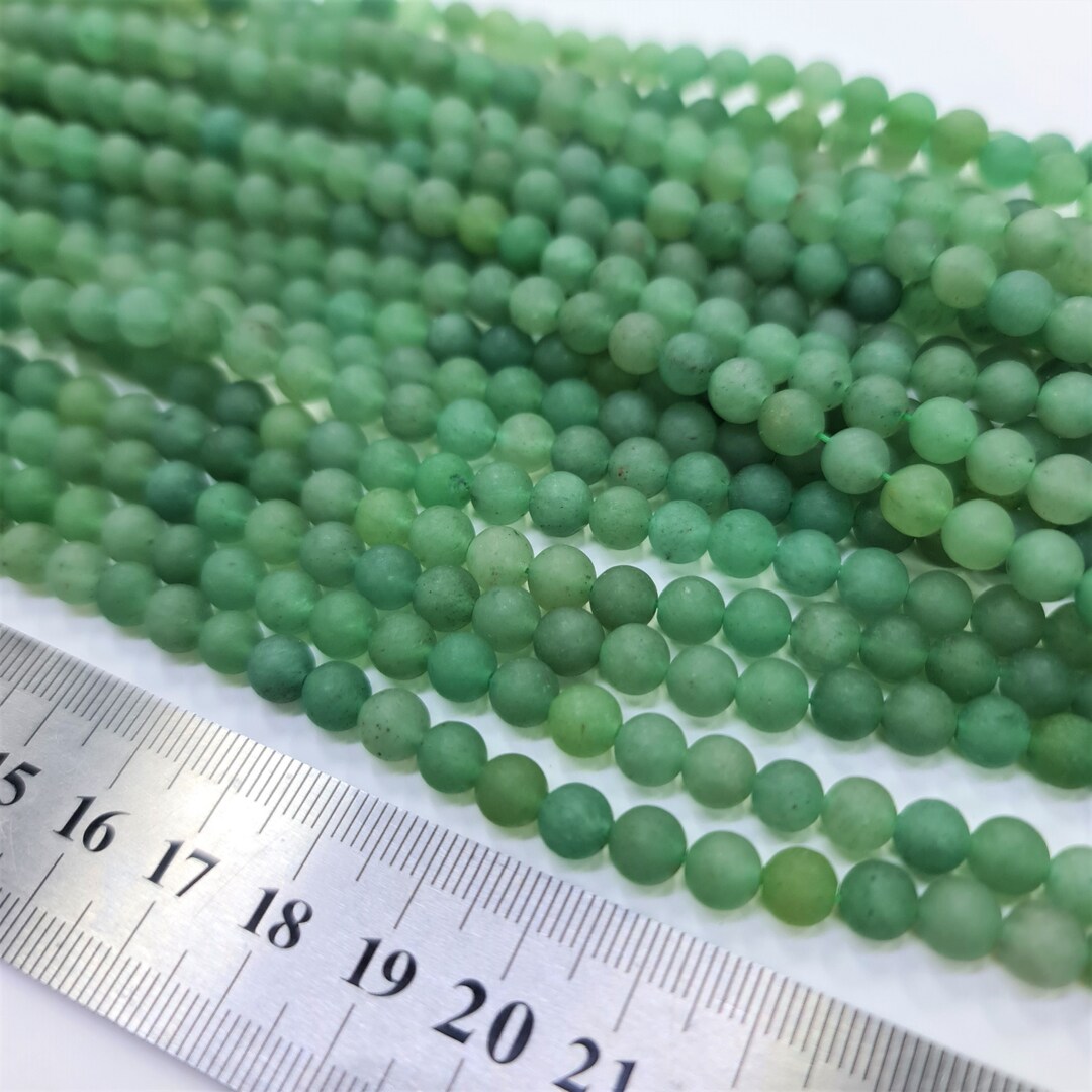 Matte Green Aventurine 6mm Stone Strand Etsy Australia