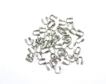 50pcs x 4mm Tarnish Resistant Platinum Plated Wire Guardians